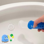 Scrubbing Bubbles Toilet Gel Stamps, Fresh Gel Toilet Cleaning Stamps, Helps Keep Toilet Clean and Helps Prevent Limescale & Toilet Rings, Rainshower Scent, 1 Dispenser with 24 Stamps - Image 3