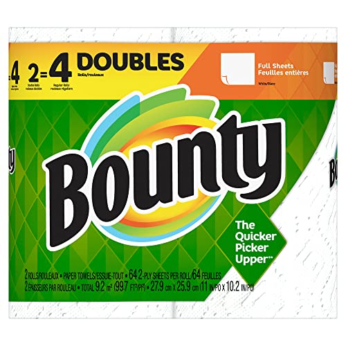 Version 1.0.0 Bounty Select-A-Size Paper Towels, White, 2 Double Rolls = 4 Regular Rolls , 64 Count (Pack of 2) - Image 1