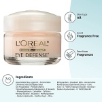 L'Oreal Paris Dermo-Expertise Eye Defense Eye Cream with Caffeine and Hyaluronic Acid 0.5 oz - Image 4