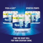 Sparkle Tear-A-Square Paper Towels, 2 Double Rolls = 4 Regular Rolls, Customizable Sheet Size Paper Towel - Image 8
