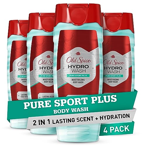 51U3hoRPqQL.jpg Old Spice Hydro Body Wash for Men, Pure Sport Plus Scent, Hardest Working Collection, 16.0 oz (Pack of 4) - Image 1