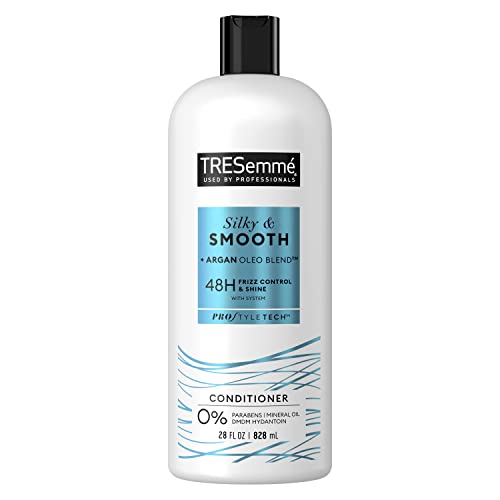 Version 1.0.0 TRESemmé Silky & Smooth Anti-Frizz Conditioner for Frizzy Hair Formulated With Pro Style Technology 28 oz - Image 1