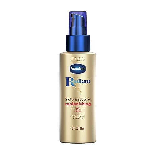 Version 1.0.0 Vaseline Radiant X Replenishing and Hydrating Body Oil with 1% Lipids, Jojoba Oil, Coconut Oil, & Vitamin E 3.7 oz - Image 1
