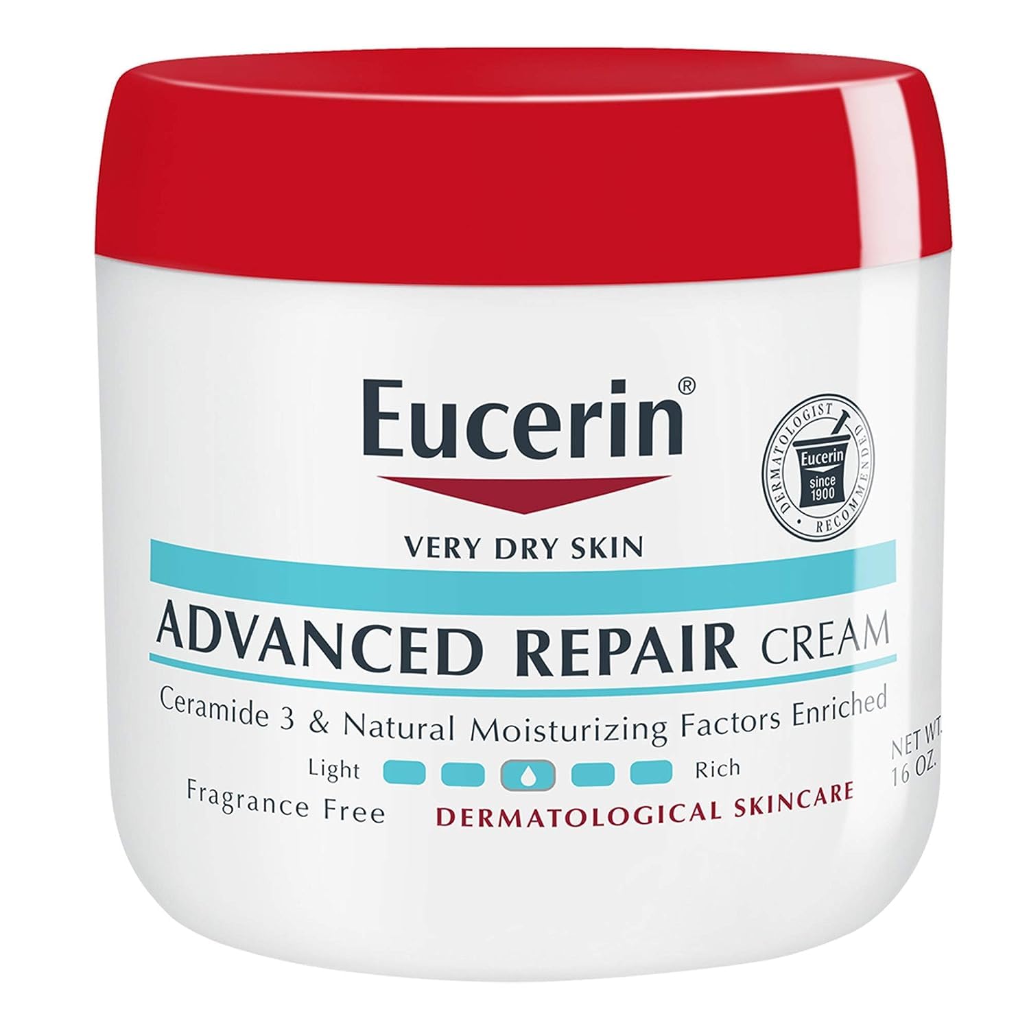 61TDzRy8VL.jpg Eucerin Advanced Repair Body Cream, Fragrance Free Body Cream for Dry Skin, 16 Oz Jar - Image 1