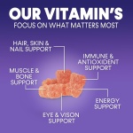 Multivitamin Gummies for Adults, Daily Gummy Vitamin for Women & Men, Extra Strength Immune Health Support Supplement with Vitamins A, C, D, E, B-6, B-12, Zinc and More - Non-GMO, Berry - 120 Gummies - Image 4