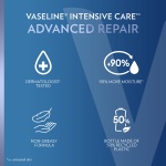 Vaseline Intensive Care Unscented Advanced Repair Body Lotion - Ultra-Hydrating with Lipids for Extremely Dry Skin, 20.3 oz, Pack of 3 - Image 3